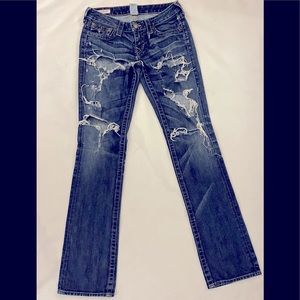 True Religion Size 27 Blue Jeans